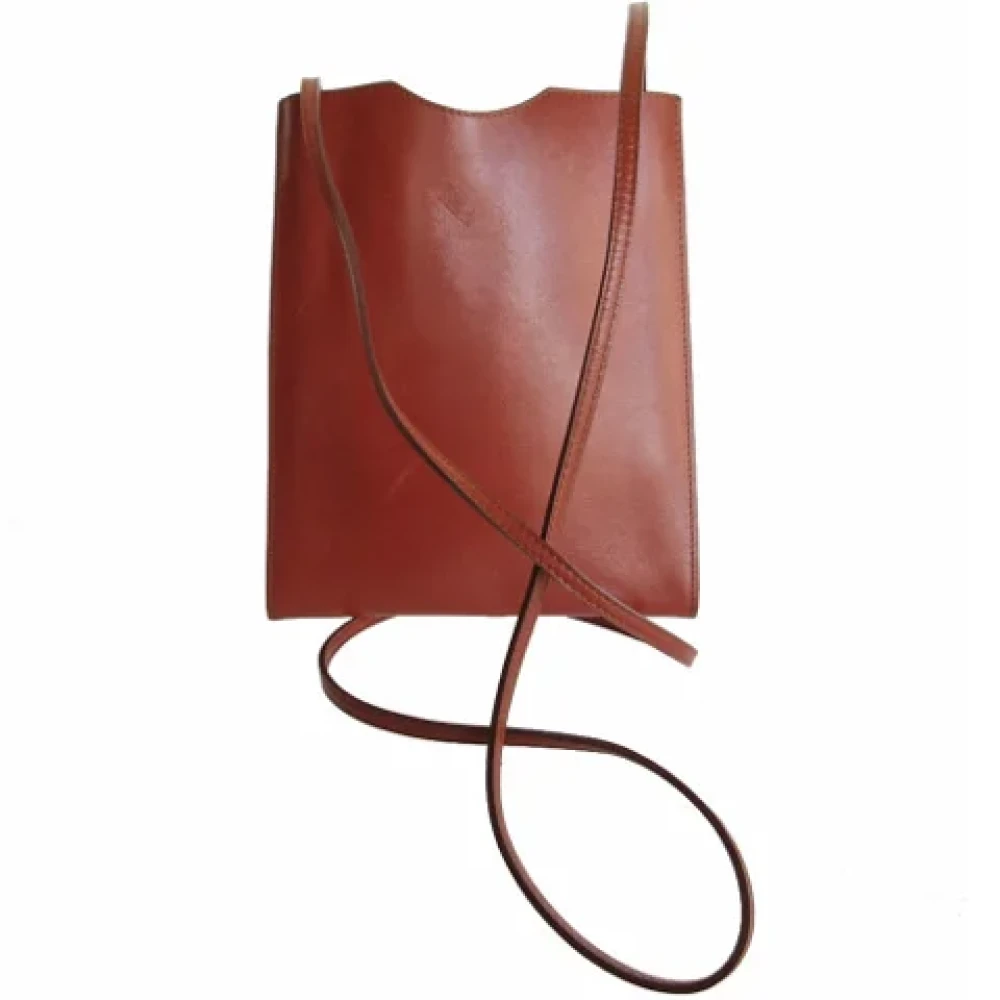 Hermès Vintage Pre-owned Leather shoulder-bags Brown Dames