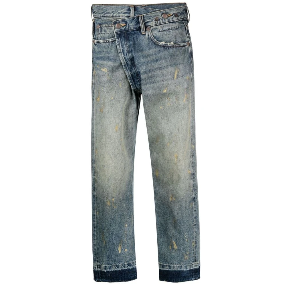 R13 Indigo Blauwe Distressed Denim Jeans Blue Dames