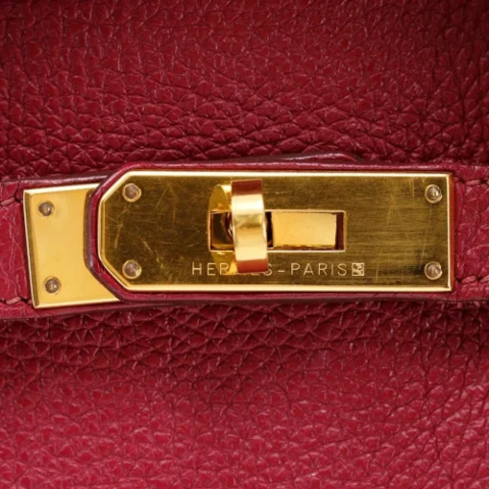 Hermès Vintage Pre-owned Leather hermes-bags Red Dames