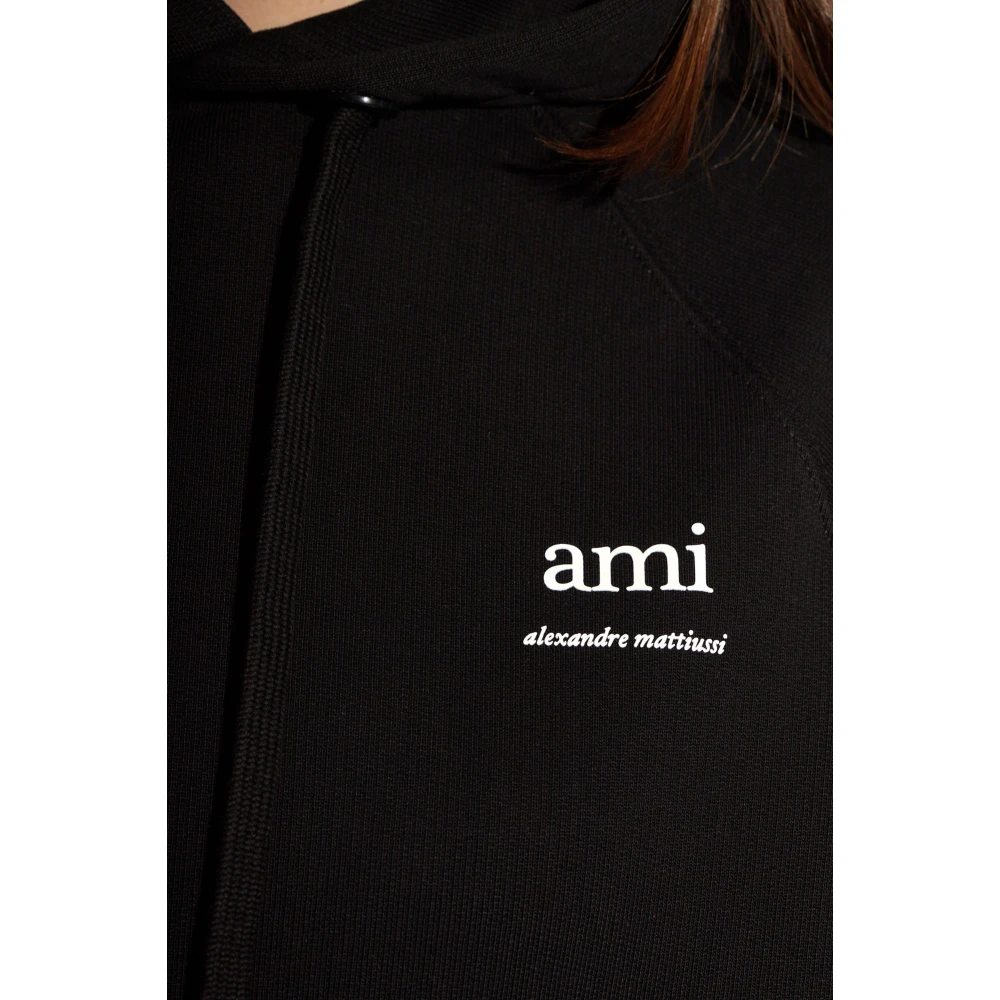 Ami Paris Hoodie met logo Black Dames