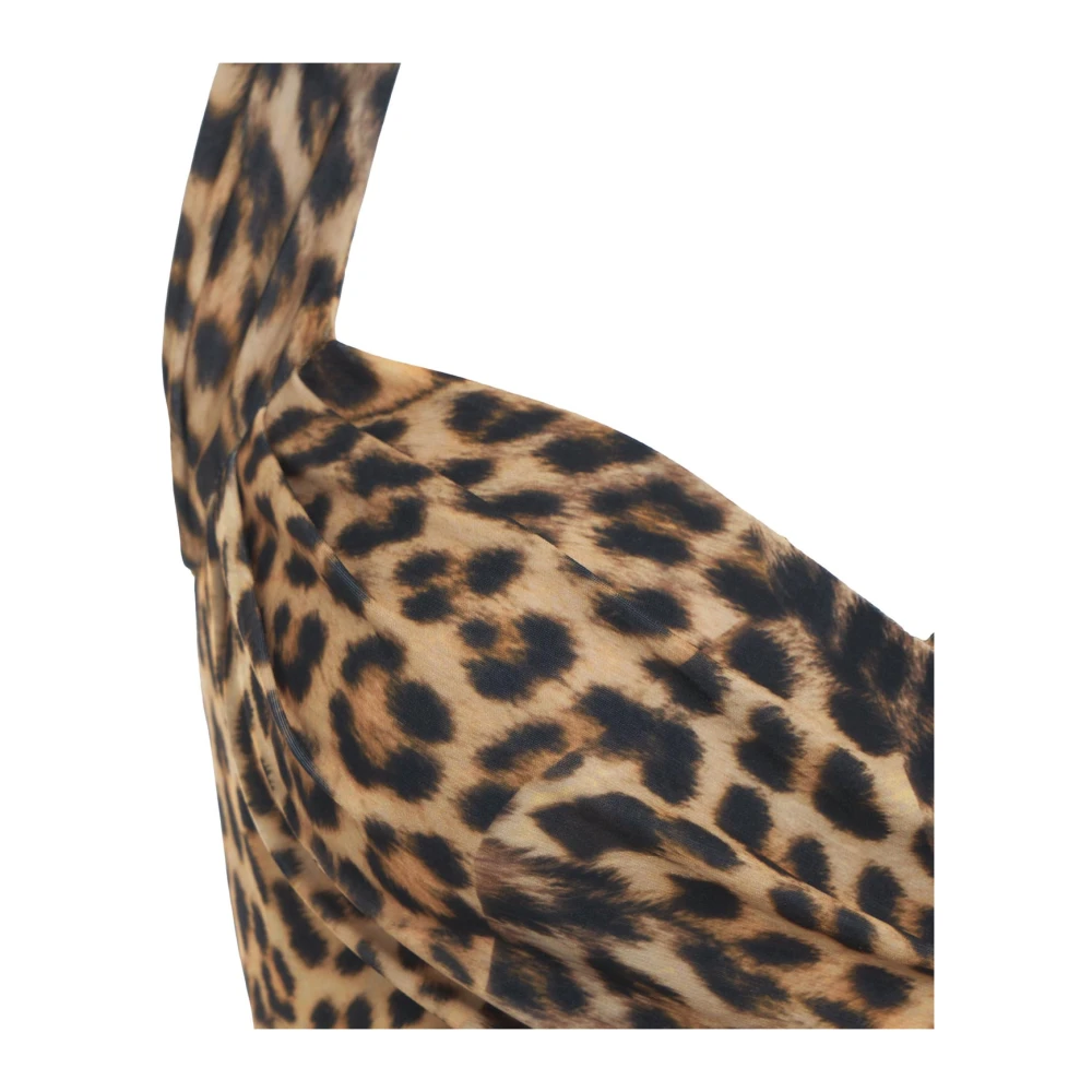 Norma Kamali Bruine Midi Flared Jurk Cayla Brown Dames
