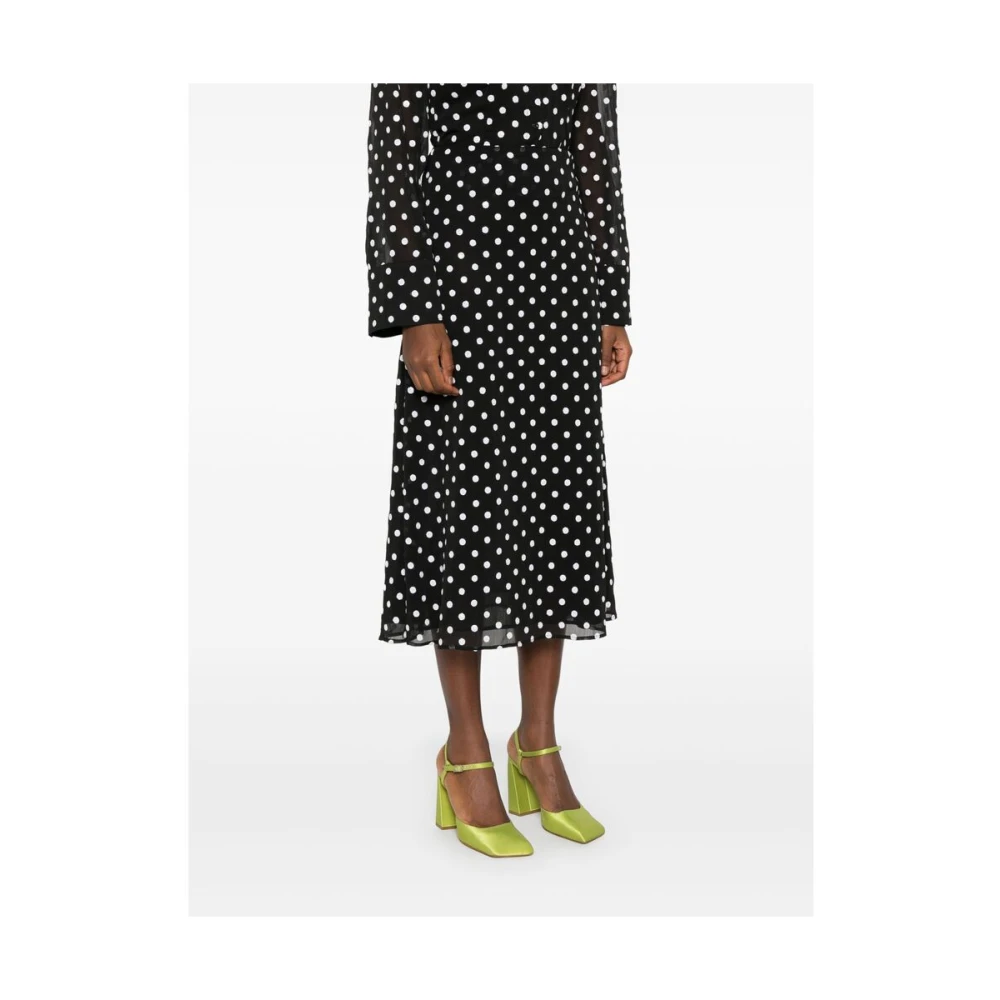 Rotate Birger Christensen Pailletten Polka Dot Chiffon Rok Black Dames