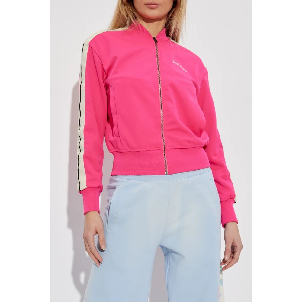 Palm Angels Sweatshirt met geborduurd logo Pink Dames