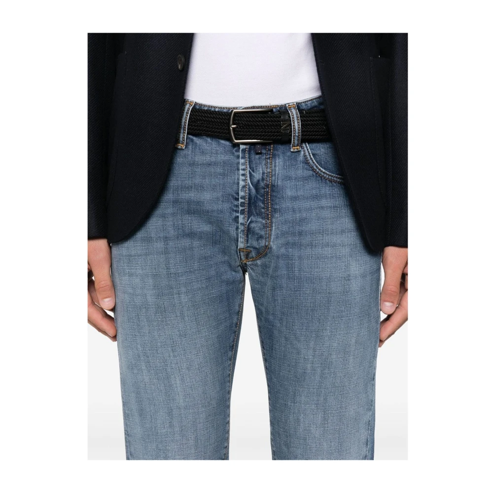 Incotex Slim Blue Division Stretch Jeans Blue Heren