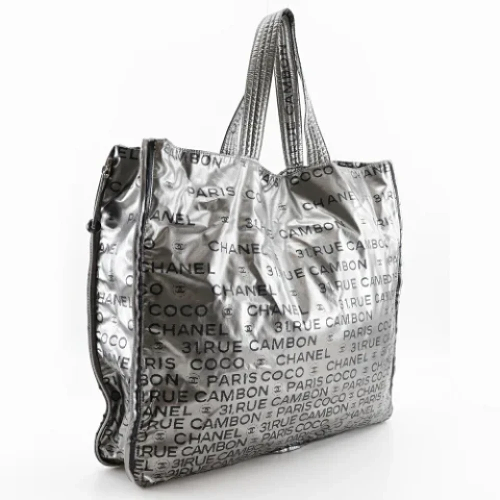 Chanel Vintage Pre-owned Fabric chanel-bags Gray Dames