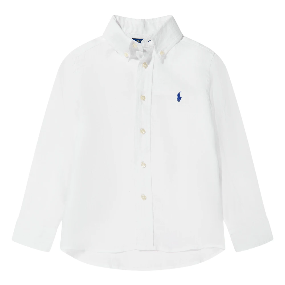 Ralph Lauren Boys White Linen Shirt In Size 6 Y