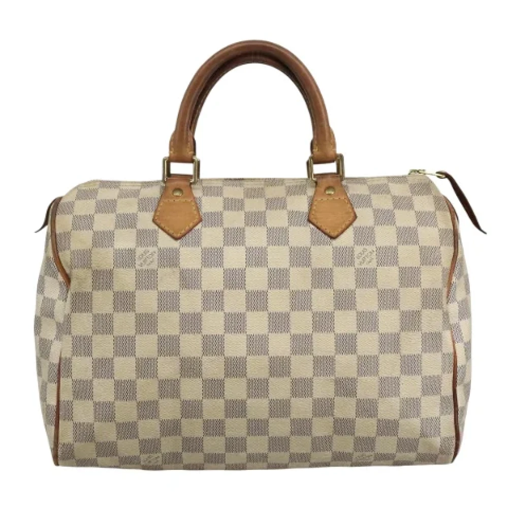 Louis Vuitton Vintage Pre-owned Canvas handbags White Dames