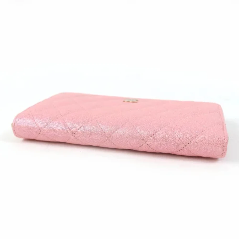 Chanel Vintage Pre-owned Leather wallets Pink Dames