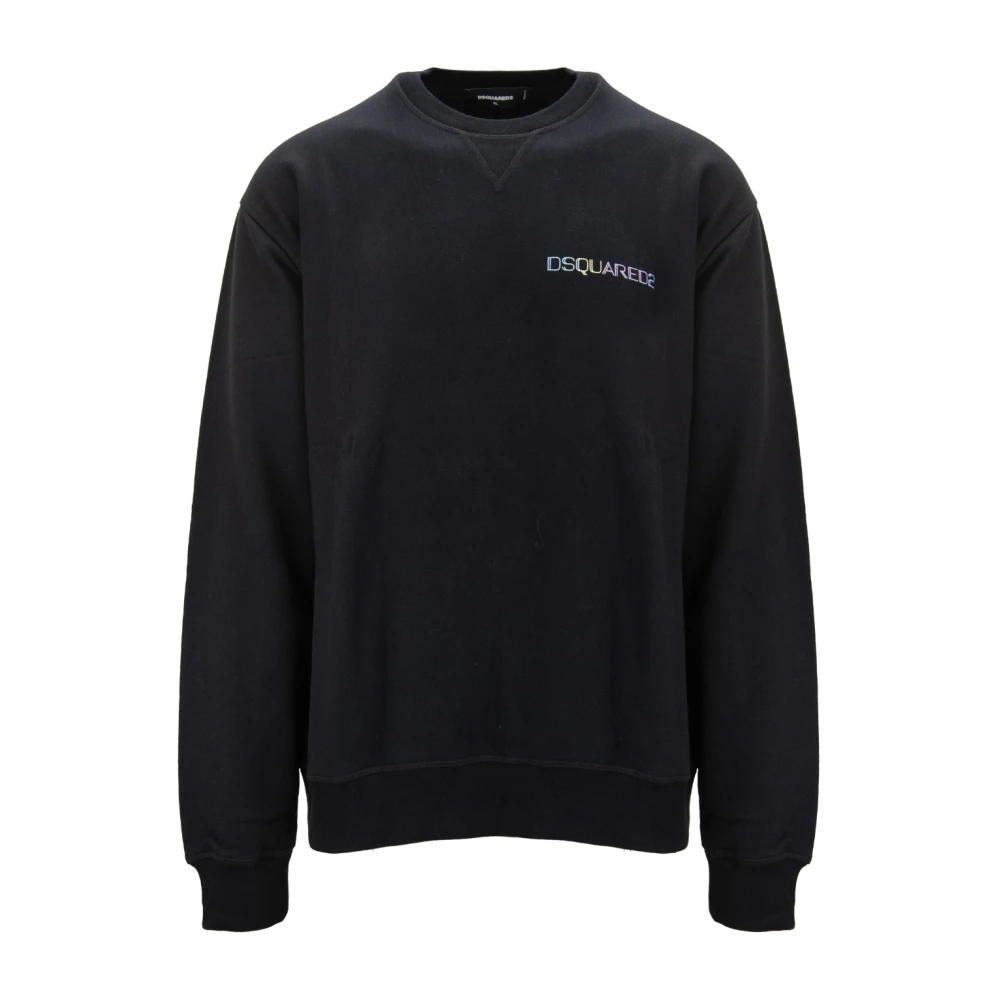 Dsquared2 Men's Black Pullover Sweatshirt Multicolor Print - Sweatshirts - Xl - Sweatshirts & Hoodies