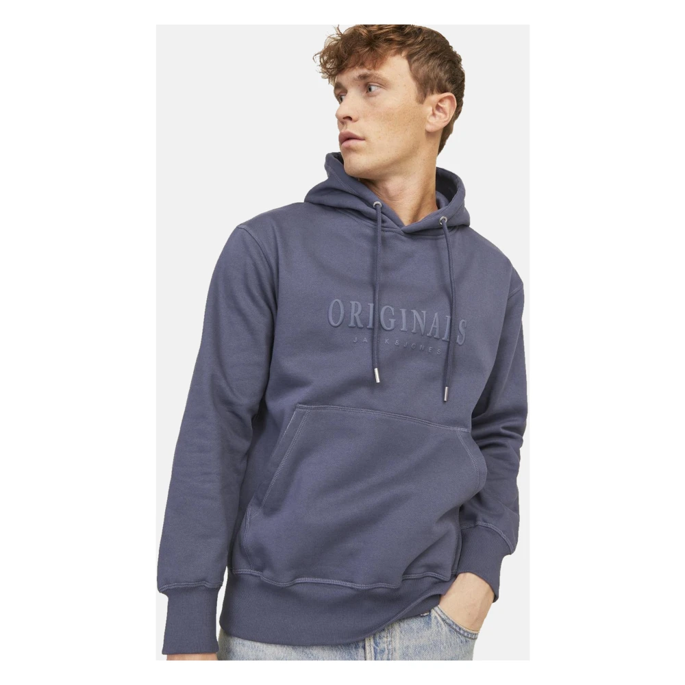 jack & jones Frederiksberg Hoodie met 3-D print Blue Heren