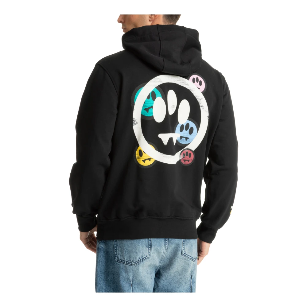 Barrow Gestreept Logo Zak Hoodie Black Heren