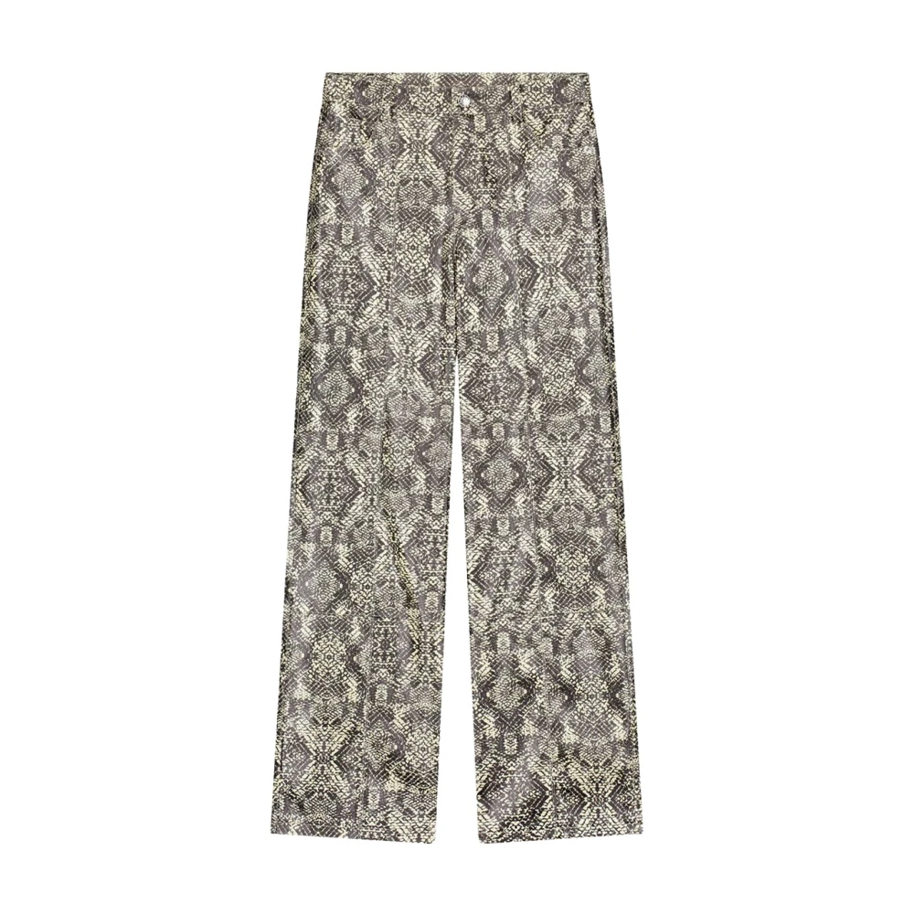 NIK & NIK Slangenprint Broek Beige Dames