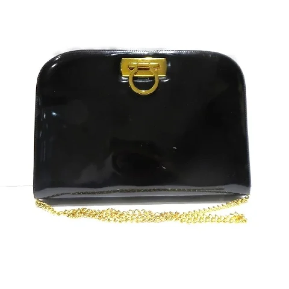 Salvatore Ferragamo Pre-owned Leather shoulder-bags Black Dames
