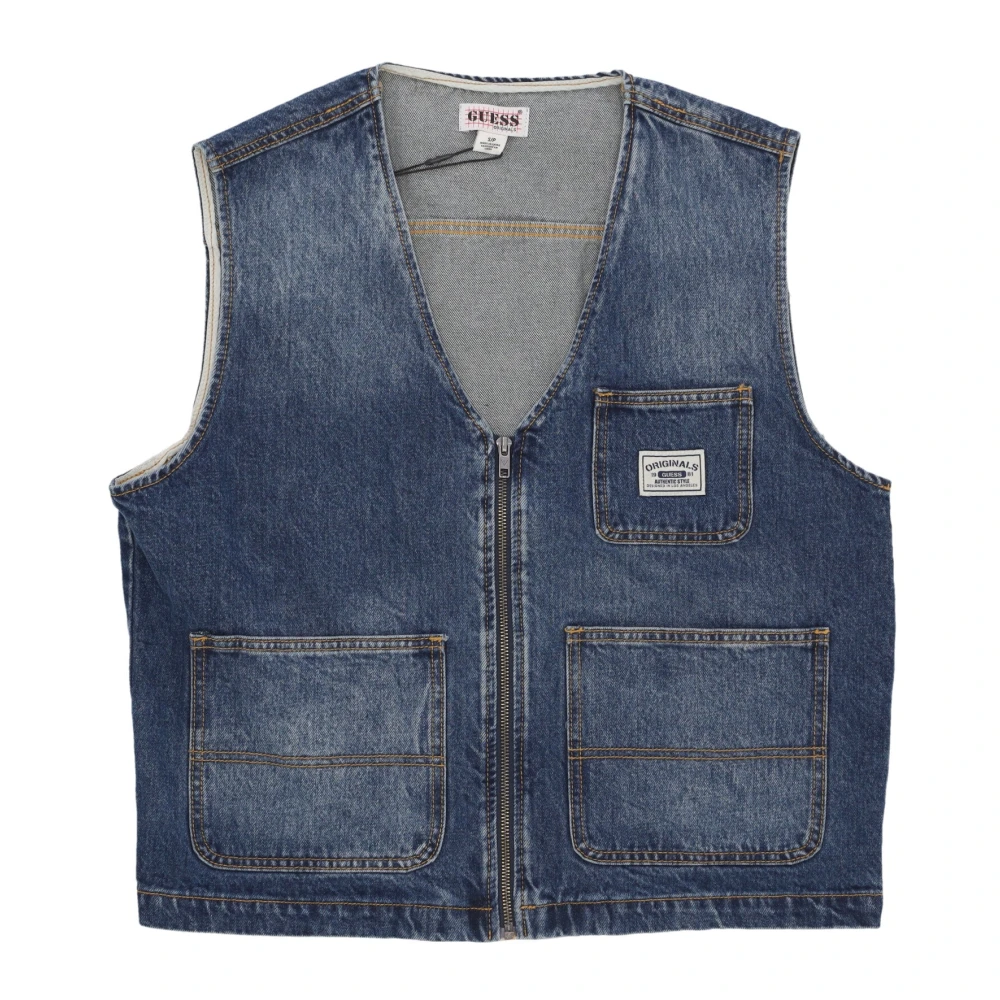 Guess - Jackets > Vests - Blue - Guess - Modalova