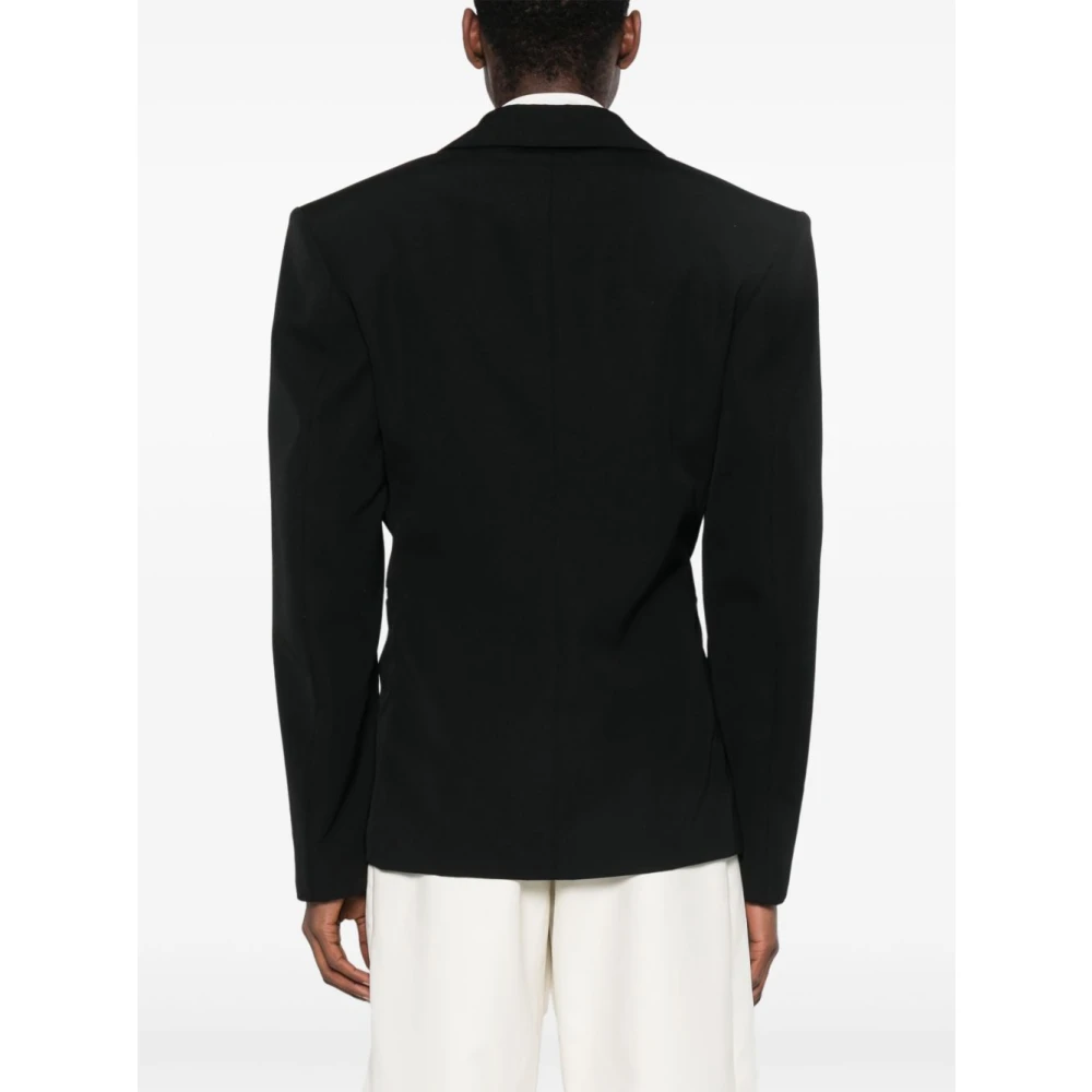 Jacquemus Zwarte jas voor mannen Black Heren