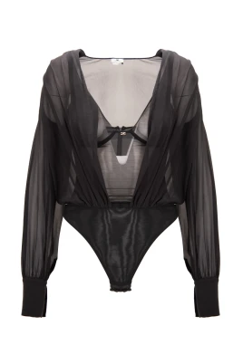 Body i tyll och sidengeorgette
