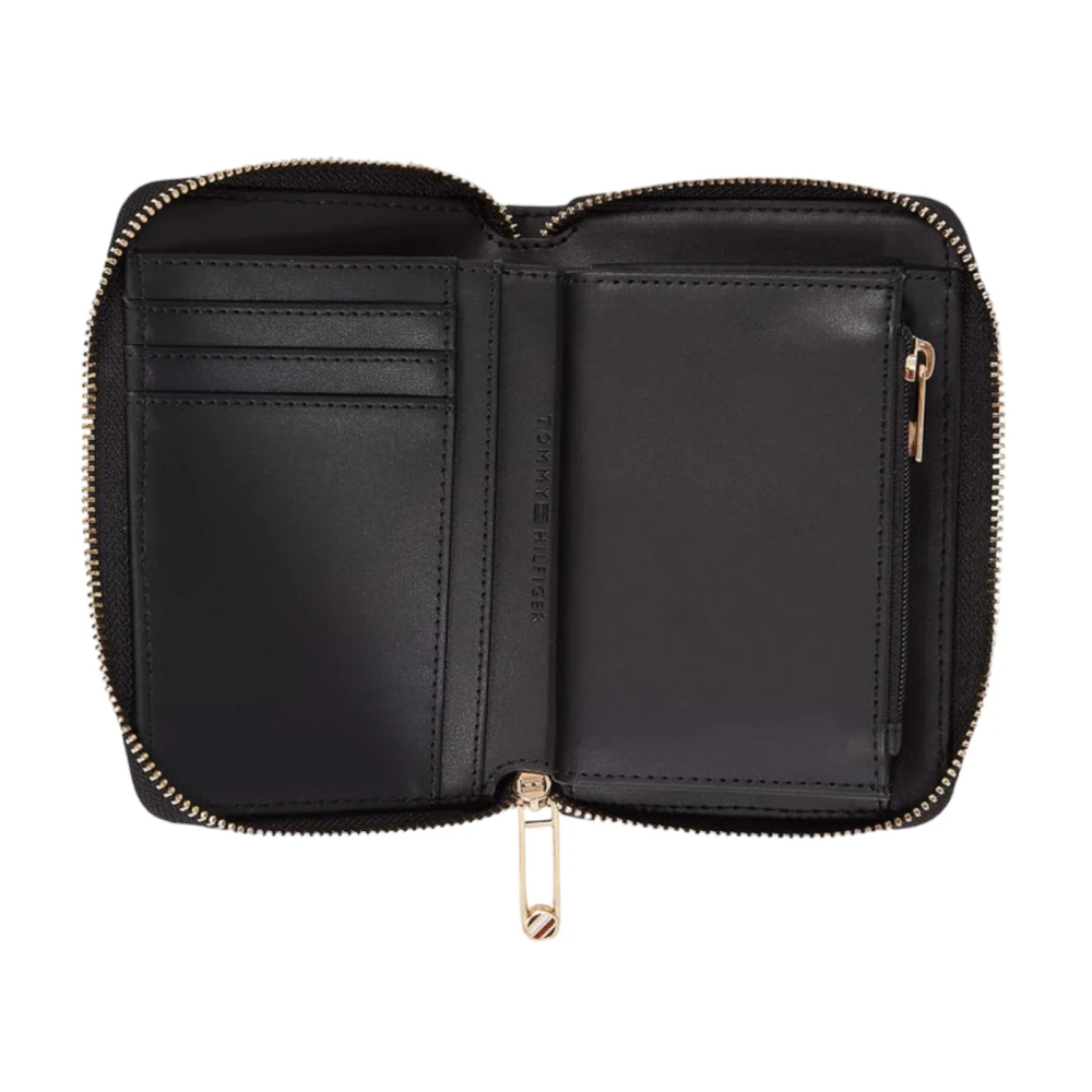 Tommy Hilfiger Jacquard Dames Portemonnee Herfst Winter Collectie Black Dames