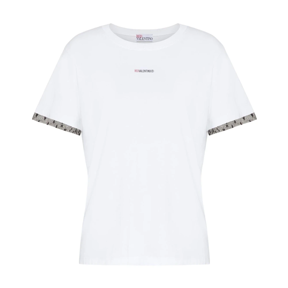 RED Valentino Bedrukt katoenen T-shirt White Dames