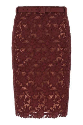 Guipure Lace Midi Skirt