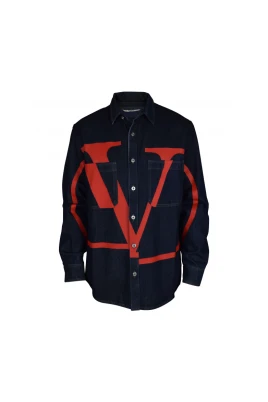 V Logo Denim Jacket