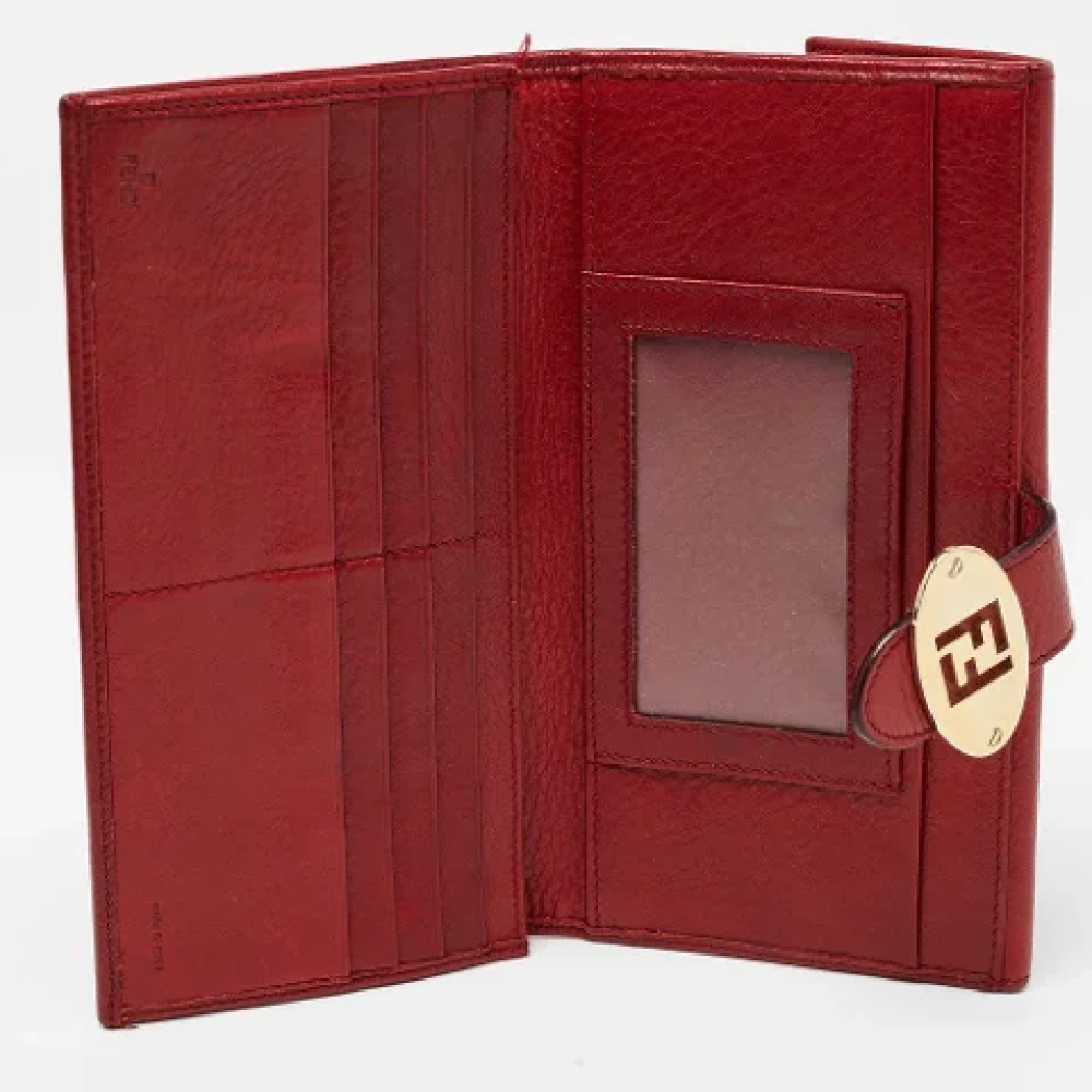 Fendi Vintage Pre-owned Canvas wallets Red Dames