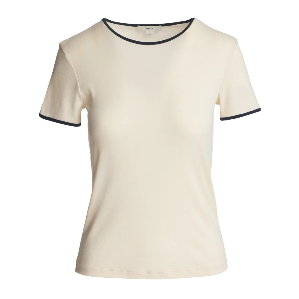 Vince Stijlvolle Crew Neck T-shirt Beige Dames