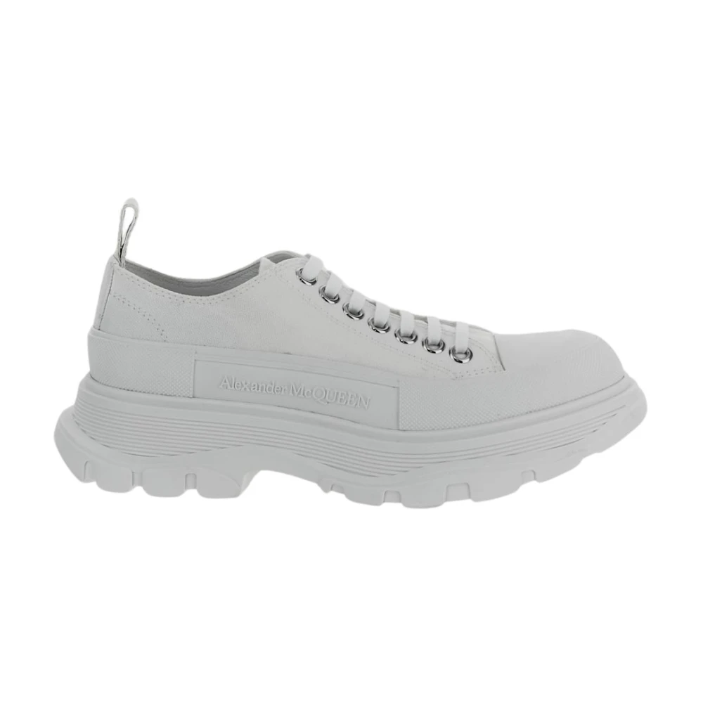 Alexander mcqueen Witte Canvas Lage Sneakers White Dames