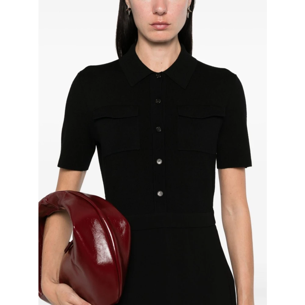 Theory Zwarte Jurk Aw24 Black Dames