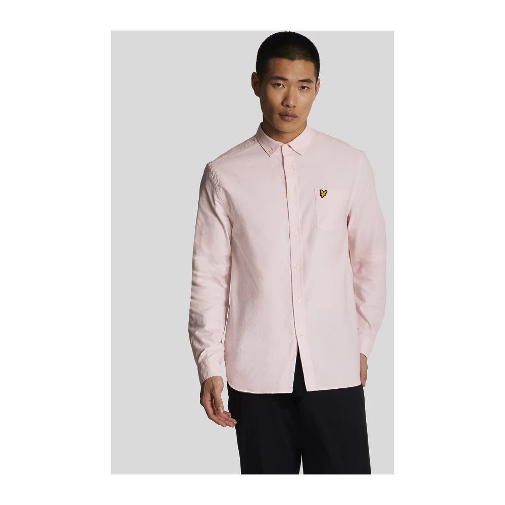 Lyle & Scott Lichtgewicht Oxford Overhemd Regular Fit Pink Heren