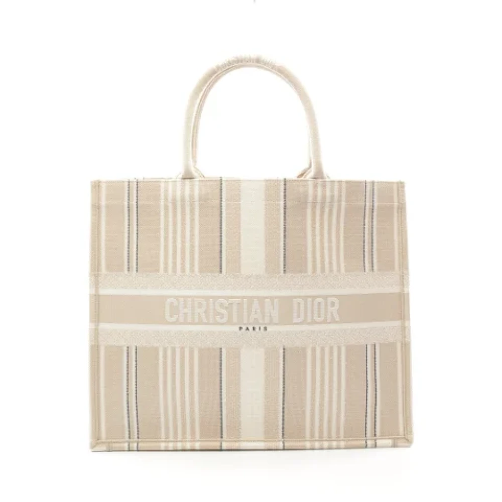Dior Vintage Pre-owned Cotton dior-bags Beige Dames