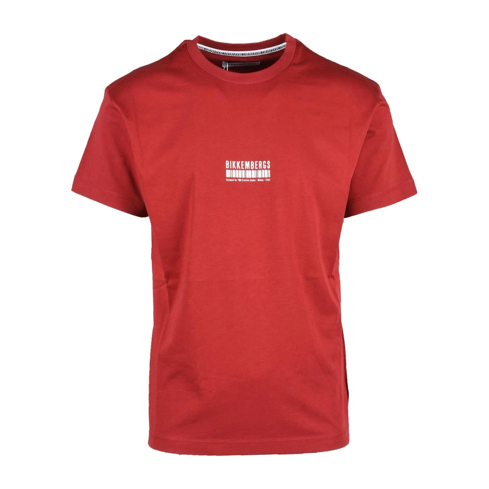 Bikkembergs Bordeaux T-Shirt voor Heren Red Heren