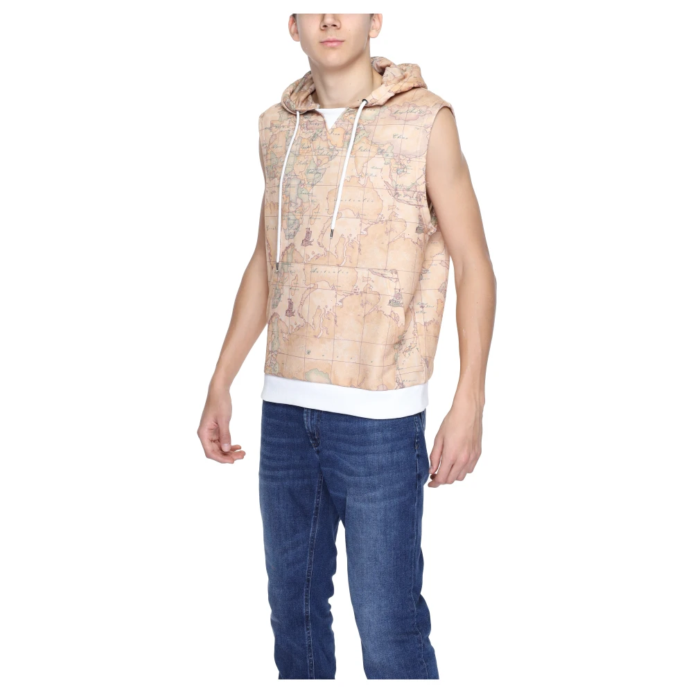 Alviero Martini 1a Classe Gedrukte Mouwloze Hoodie Multicolor Heren