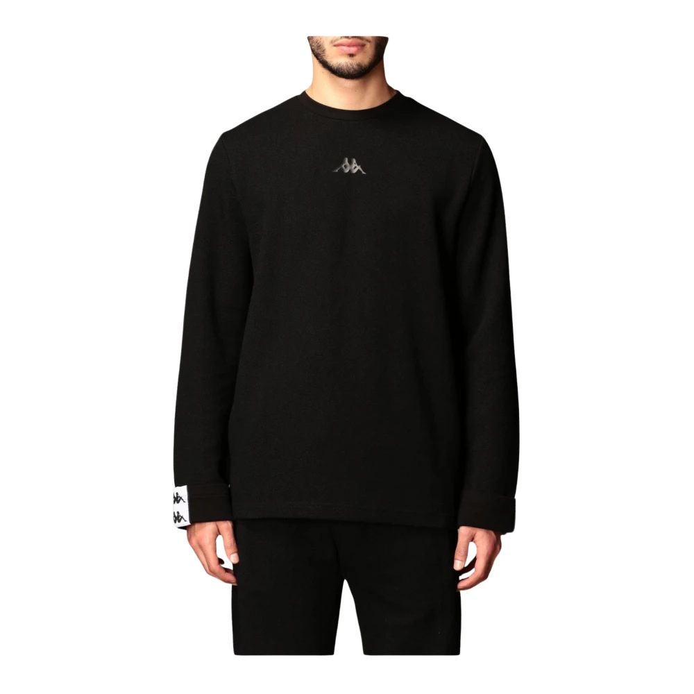 Kappa Sweatshirt met ronde hals Black Heren