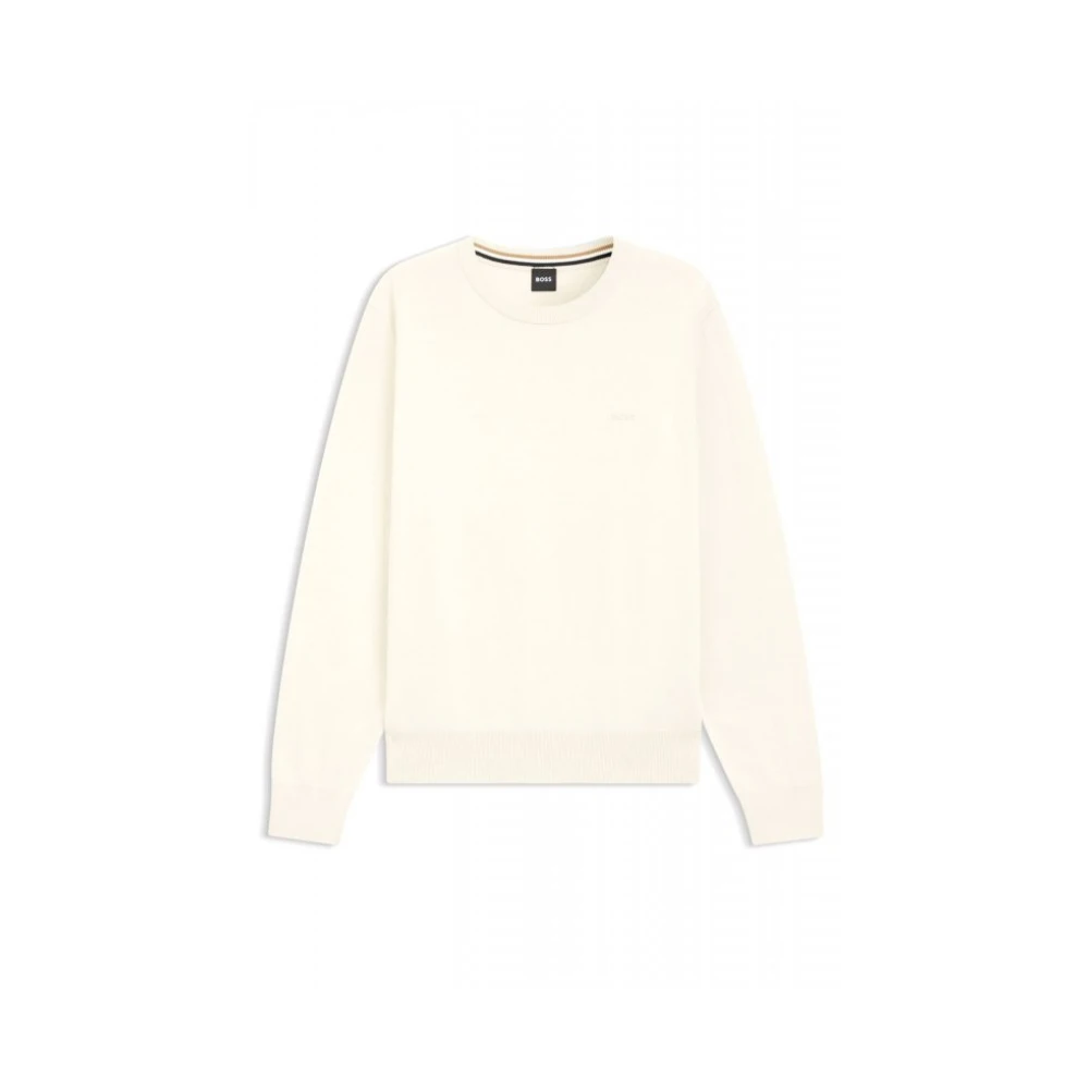 Hugo Men's Beige Boss - Knitwear - Round-Neck Knitwear - 2XL - Knitwear