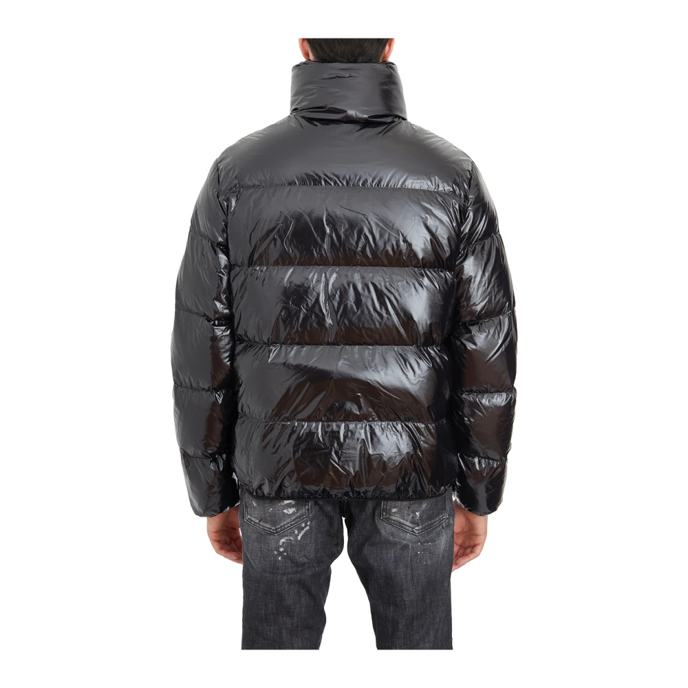 Dsquared2 Pufferjack met Logo Applicatie Black Heren