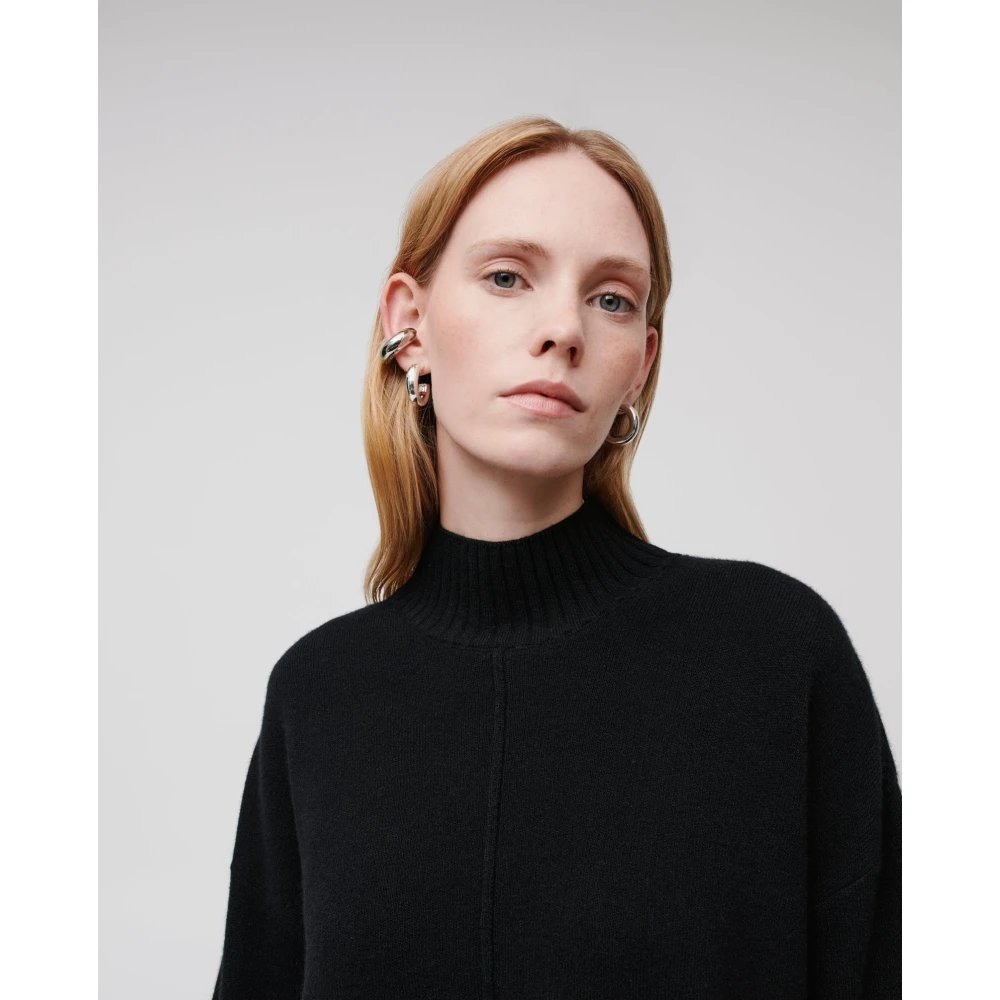 IVY OAK Rose Opstaande Kraag Jumper Black Dames
