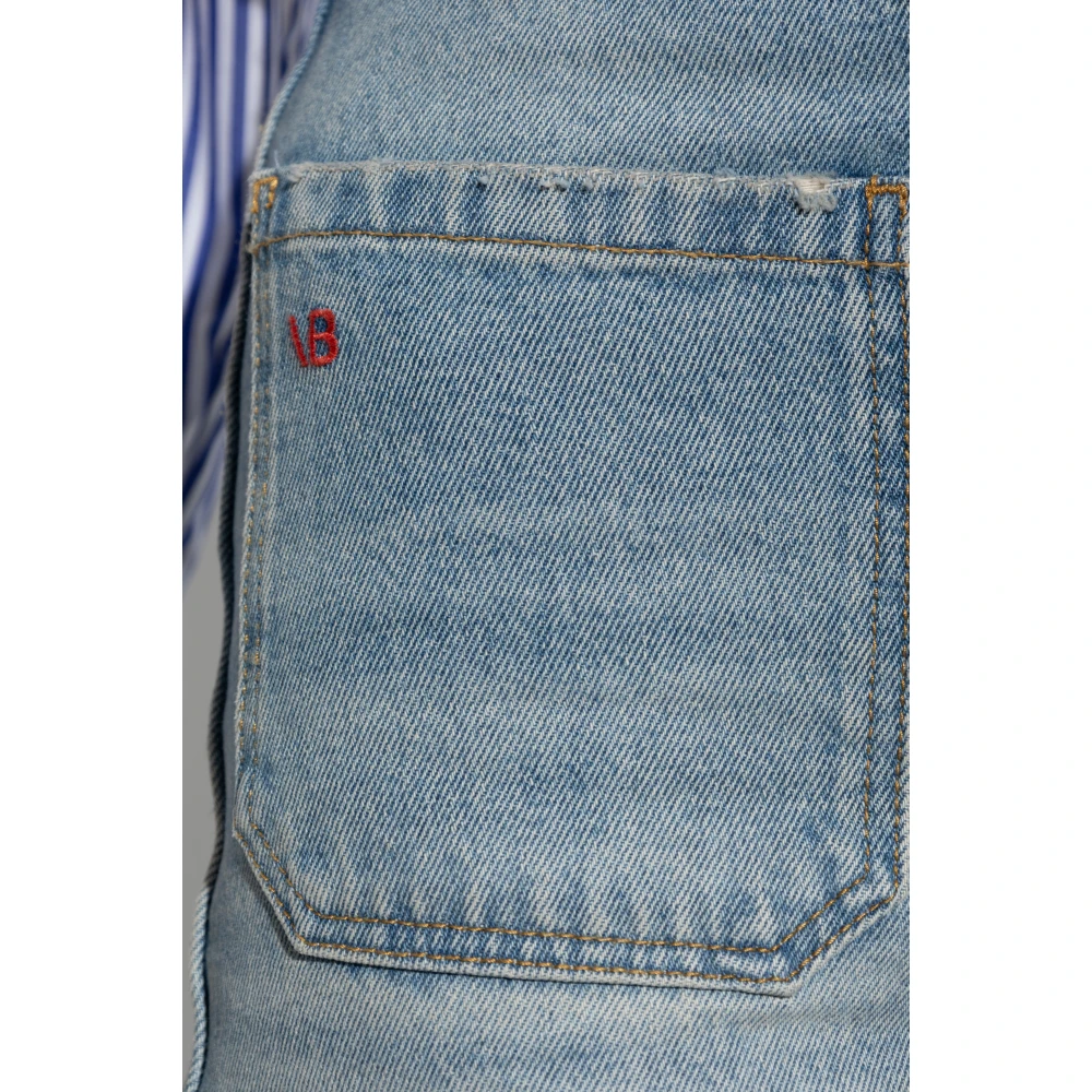Victoria Beckham Jeans met logo Blue Dames