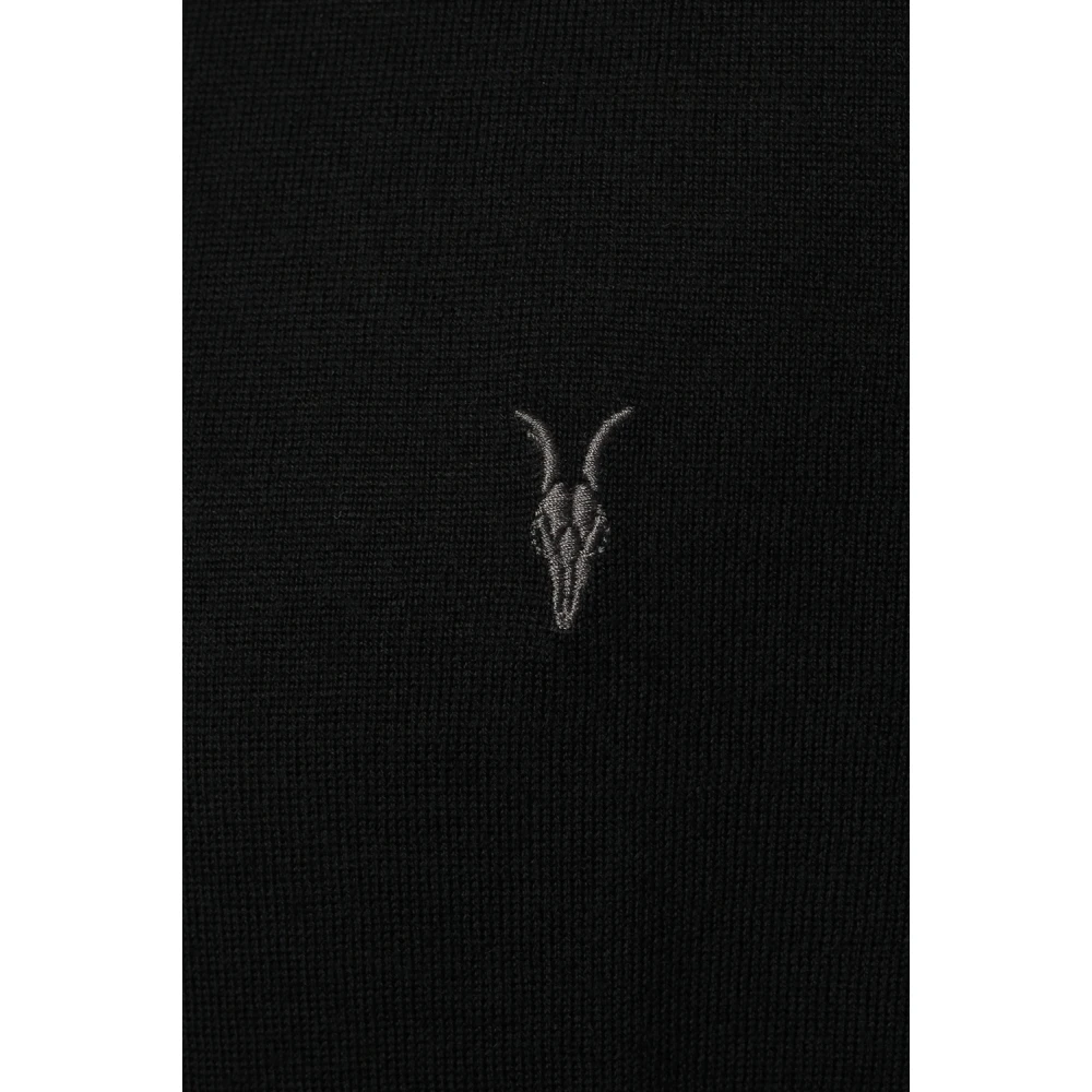 AllSaints Wol Poloshirt Black Heren