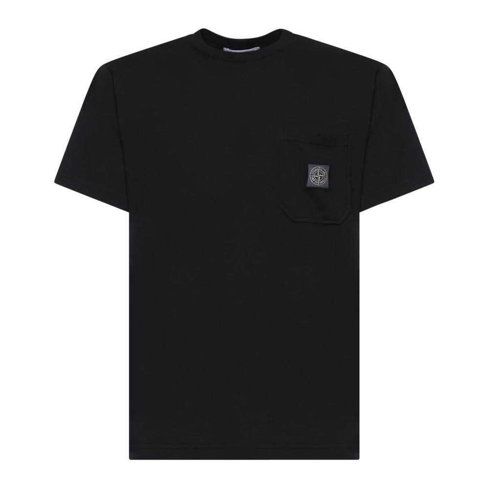 Stone Island Men's Blue T-Shirts, Xl, Compass Patch T-Shirt