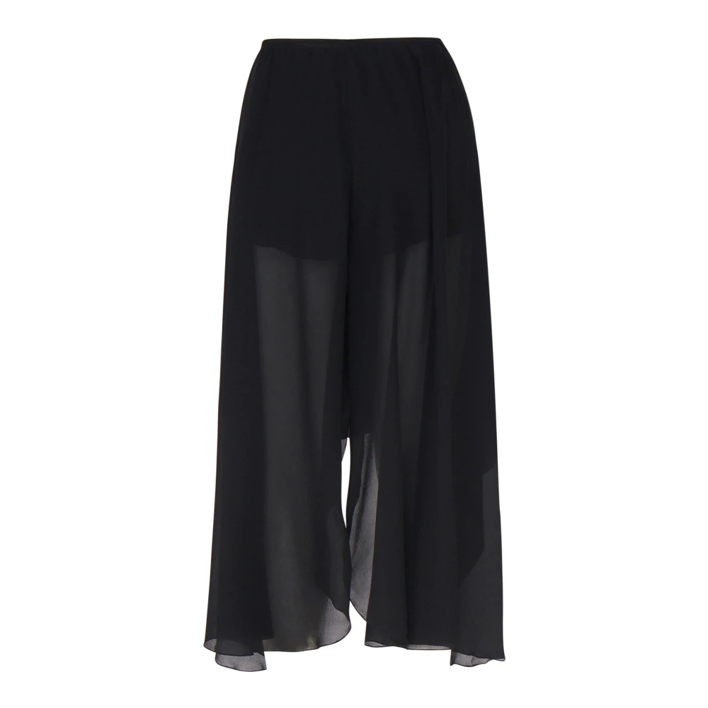 Chloé Zwarte Asymmetrische Gerimpelde Zijden Rok Black Dames