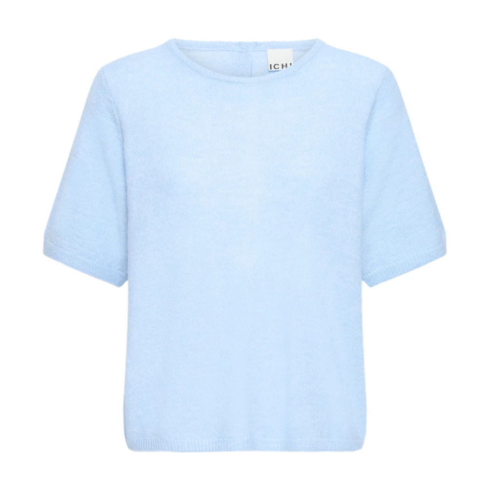 Ichi Blue Round-Neck Knitwear, Female, M, Ihkamara Pullover