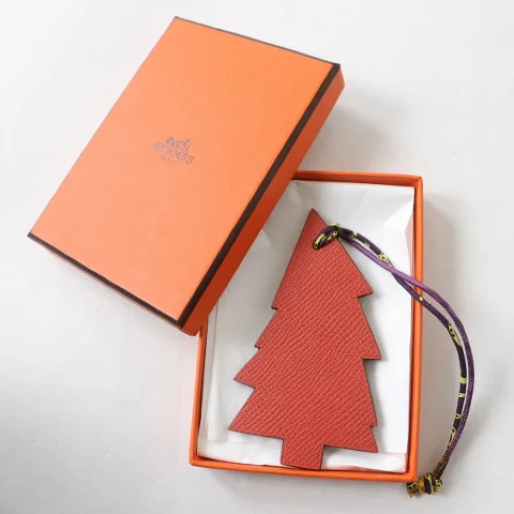 Hermès Vintage Pre-owned Leather key-holders Orange Dames