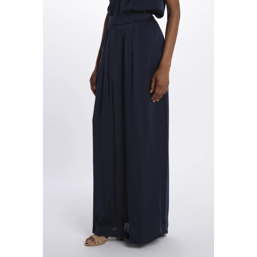 Momoni Blauwe Zijden Top Blue Dames