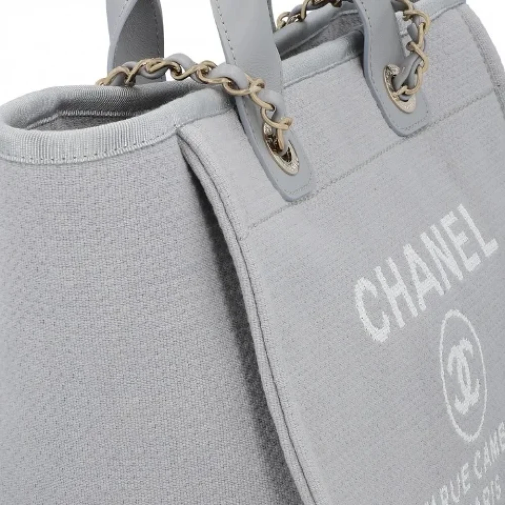 Chanel Vintage Pre-owned Fabric chanel-bags Gray Dames