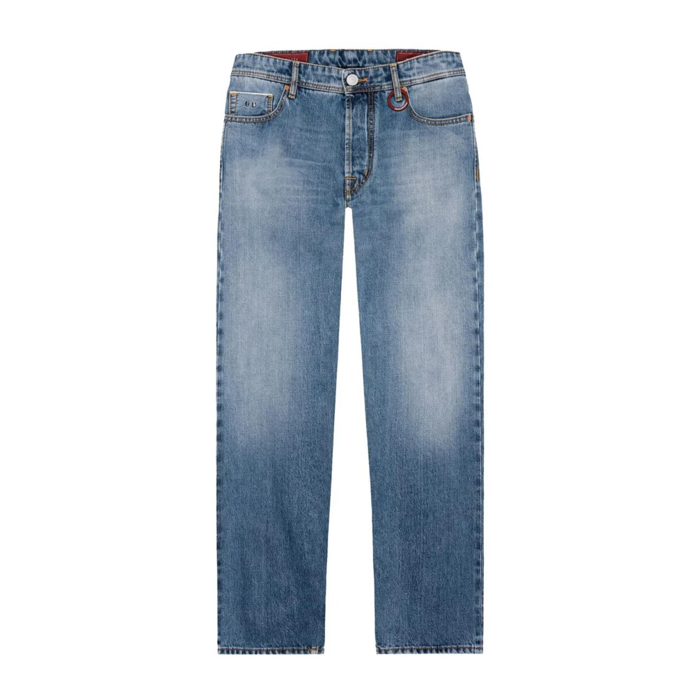 Tramarossa Ljusblå Bomull Selvedge Jeans Blue, Herr