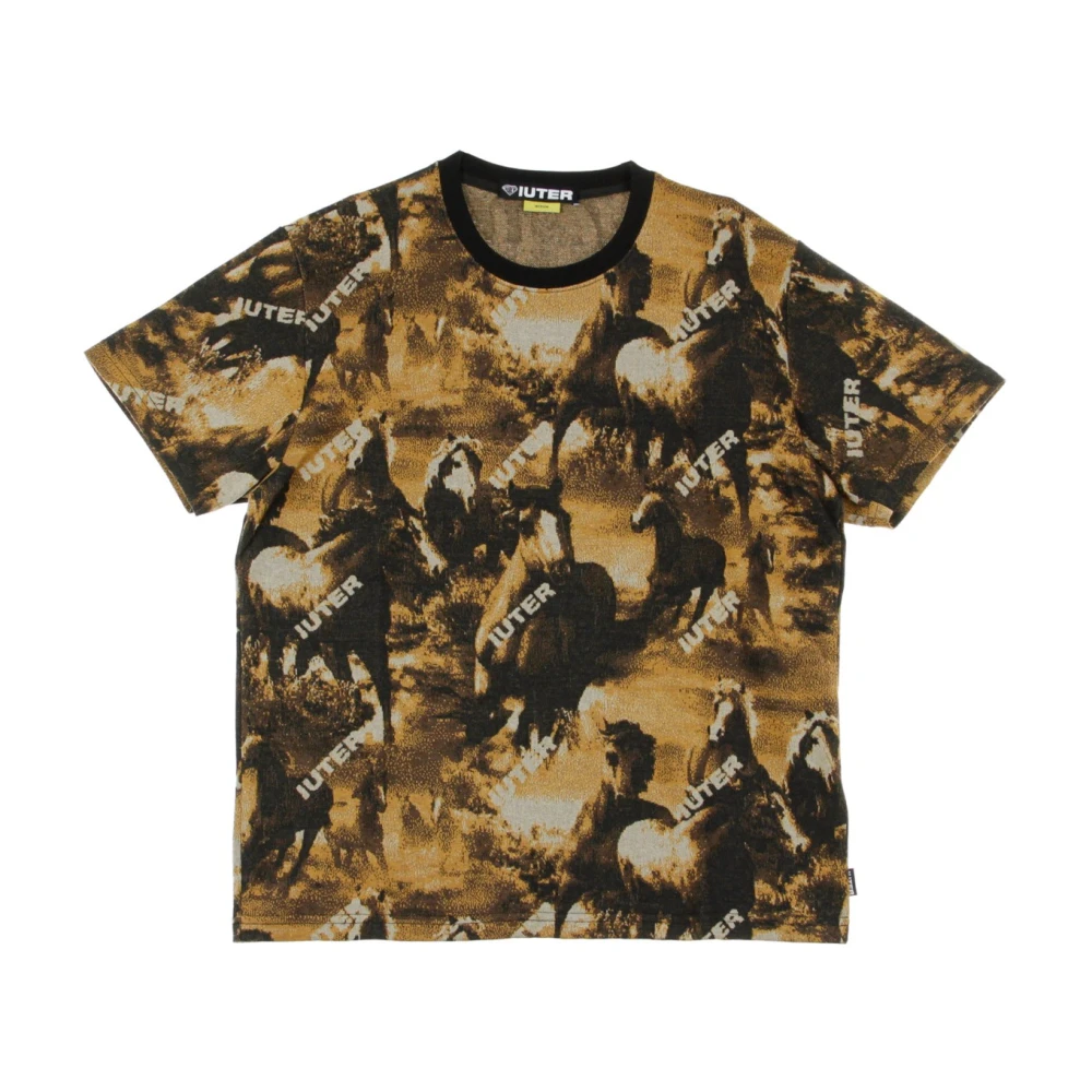 Iuter Wilde Paarden Tee Heren T-Shirt Orange Heren