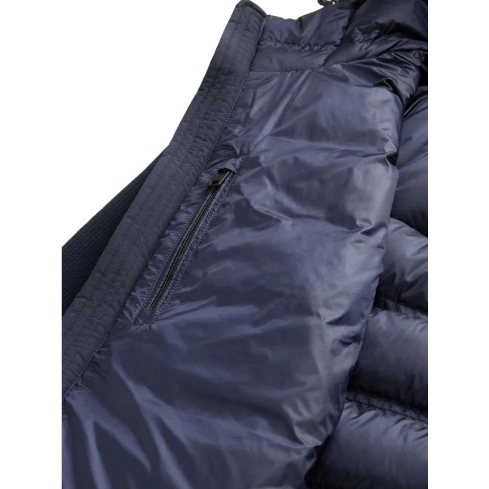 Woolrich Blauwe Donsjas met Rits Capuchon Blue Heren