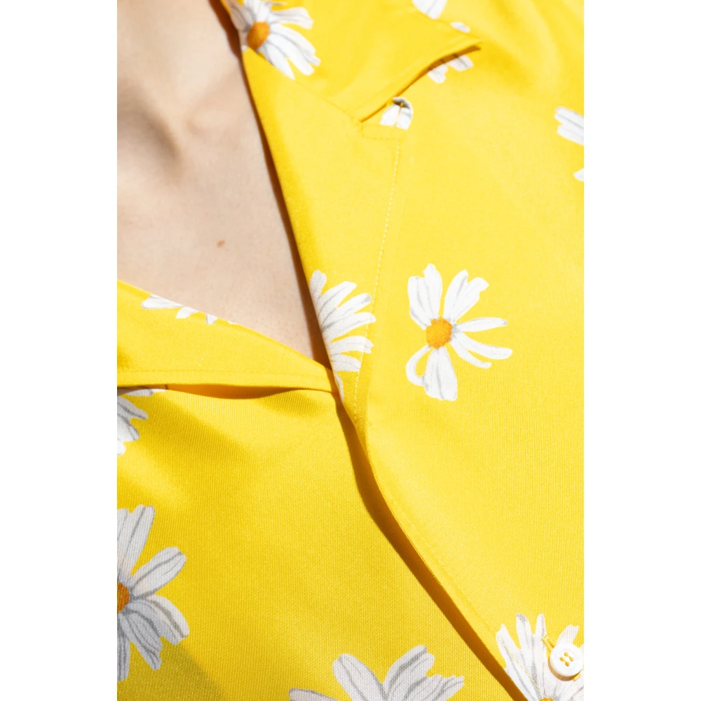 Moschino Zijden jurk Yellow Heren