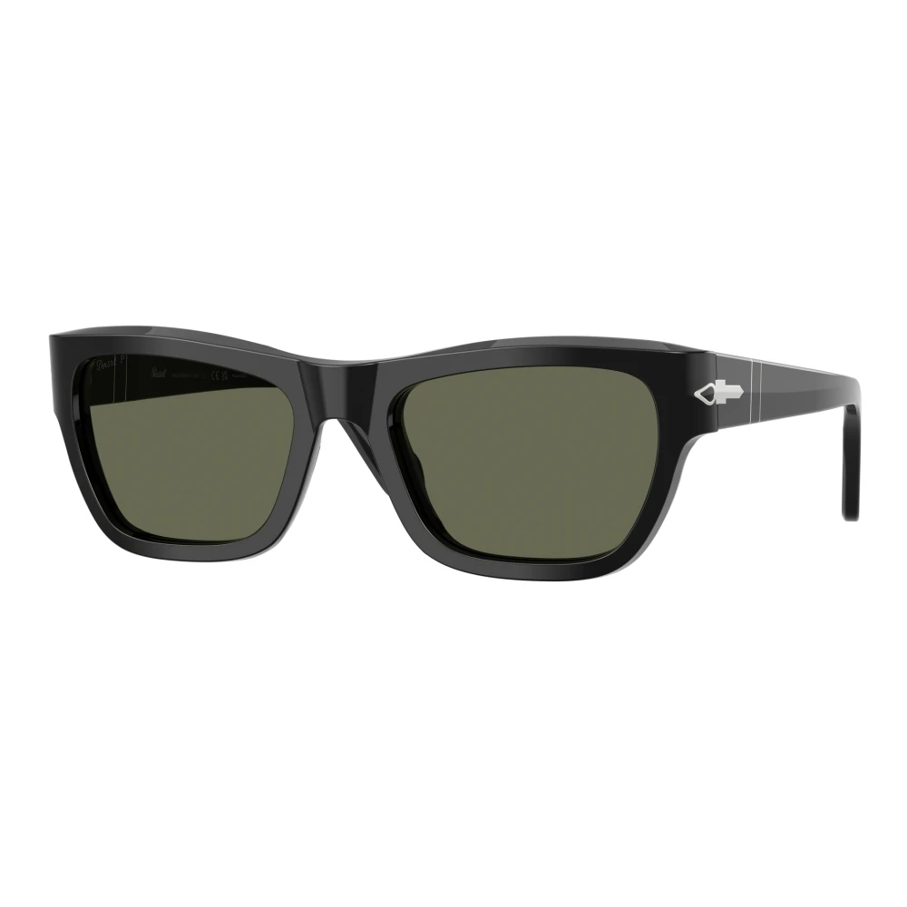 Persol Unisex Green Po0091s 95/58 Sunglasses Acetate Black Butterfly Polarized - Image 2