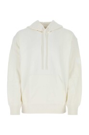 Felpa oversize di cotone avorio
